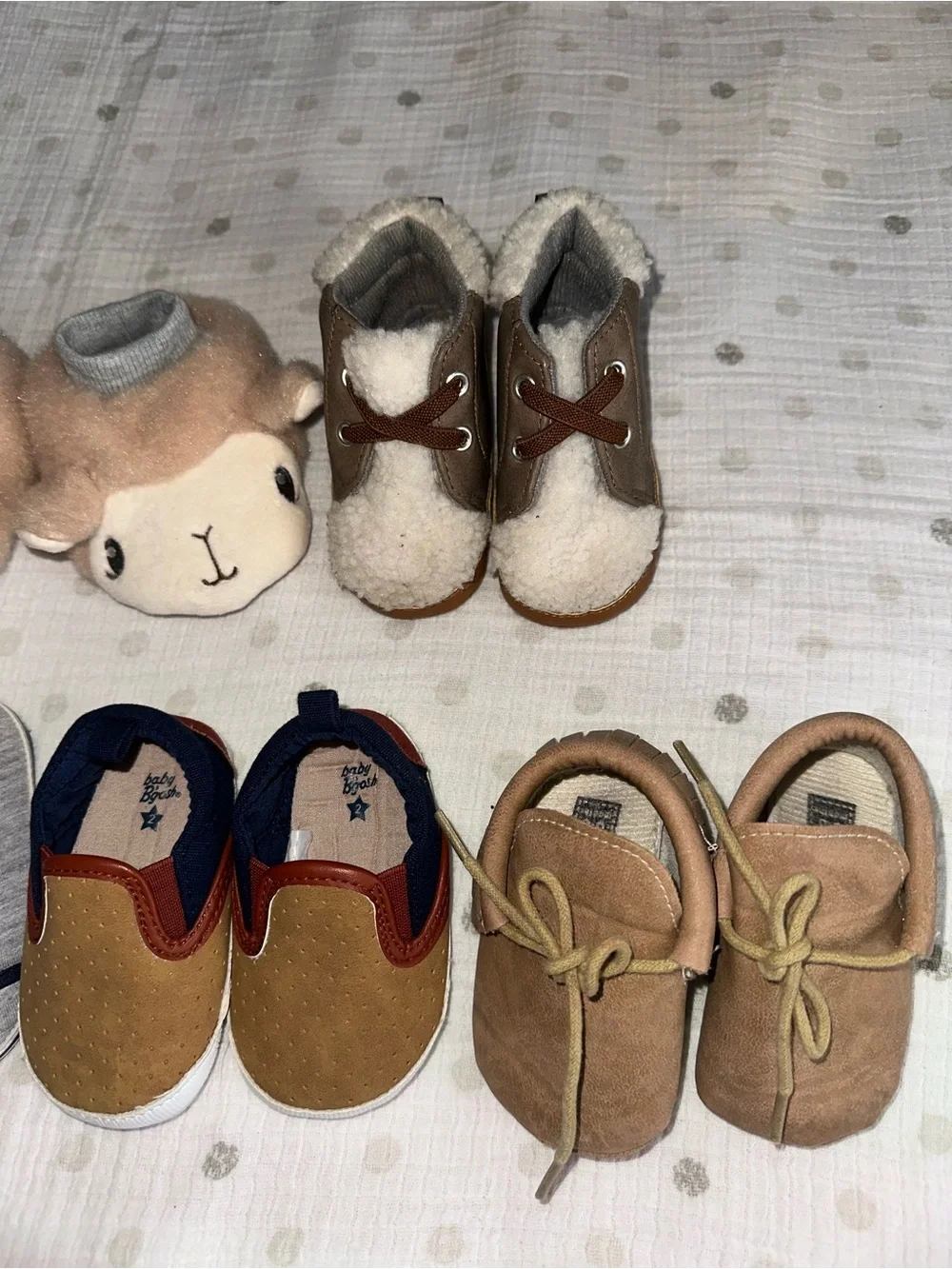 Assorted Kids Slip-On and Bootie Shoe Set in Brown and Tan